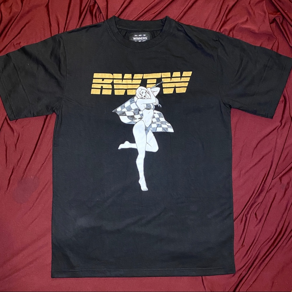 RWTW Black checkered flag T-shirt XS